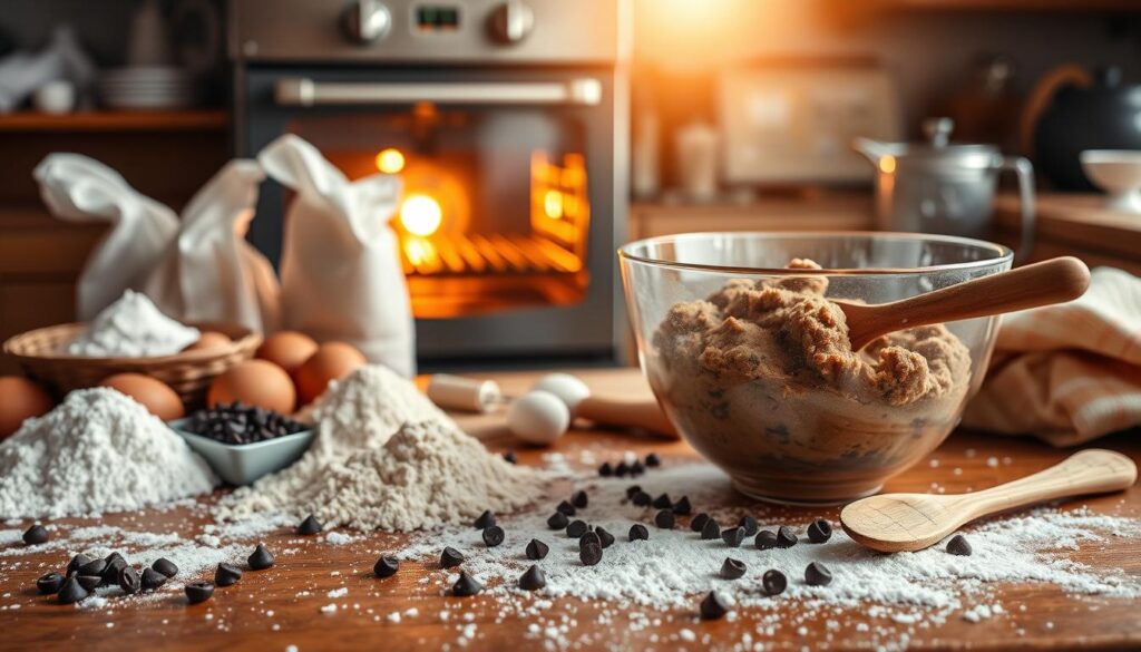 Baking cookies