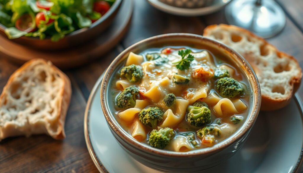 Broccoli Cheddar Lasagna Soup