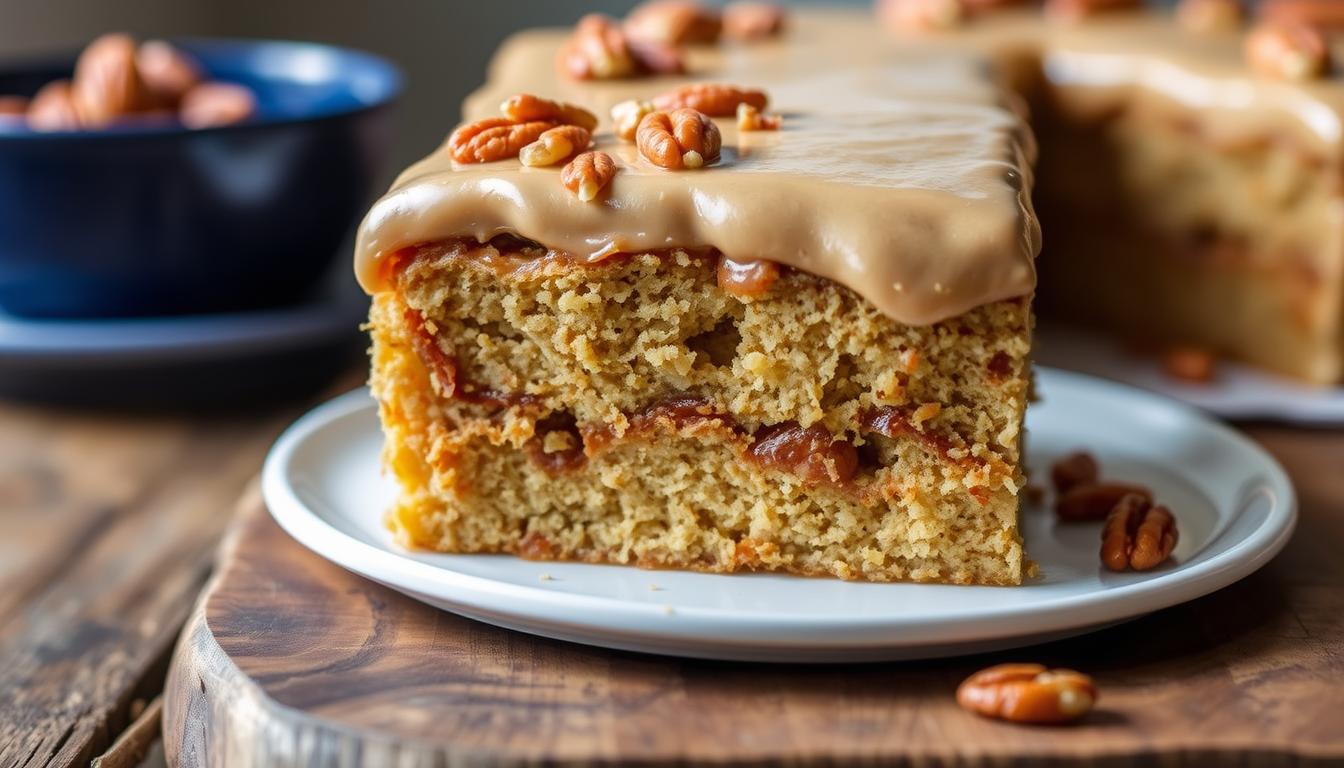 Butter Pecan Praline Poke Cake