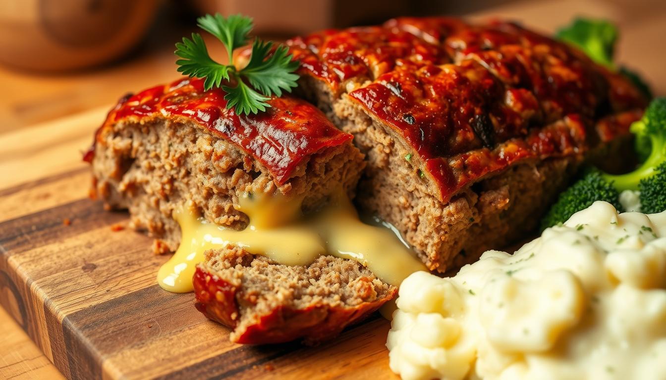 CHEESE-STUFFED MEATLOAF