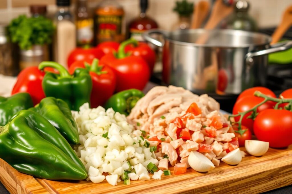 Chicken Poblano Soup Preparation