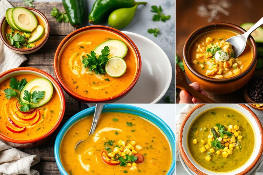 Chicken Poblano Soup Variations