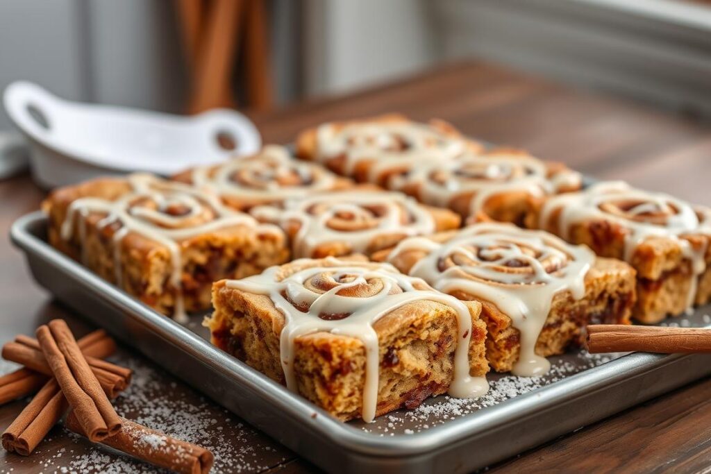 Cinnamon Roll Blondies