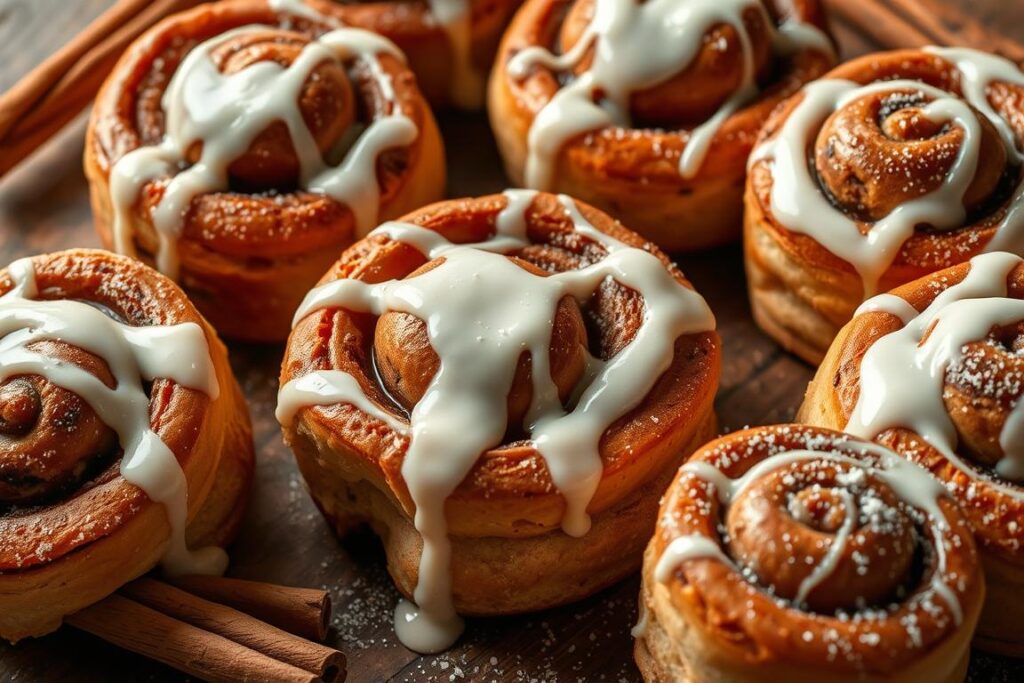 Cinnamon rolls with icing