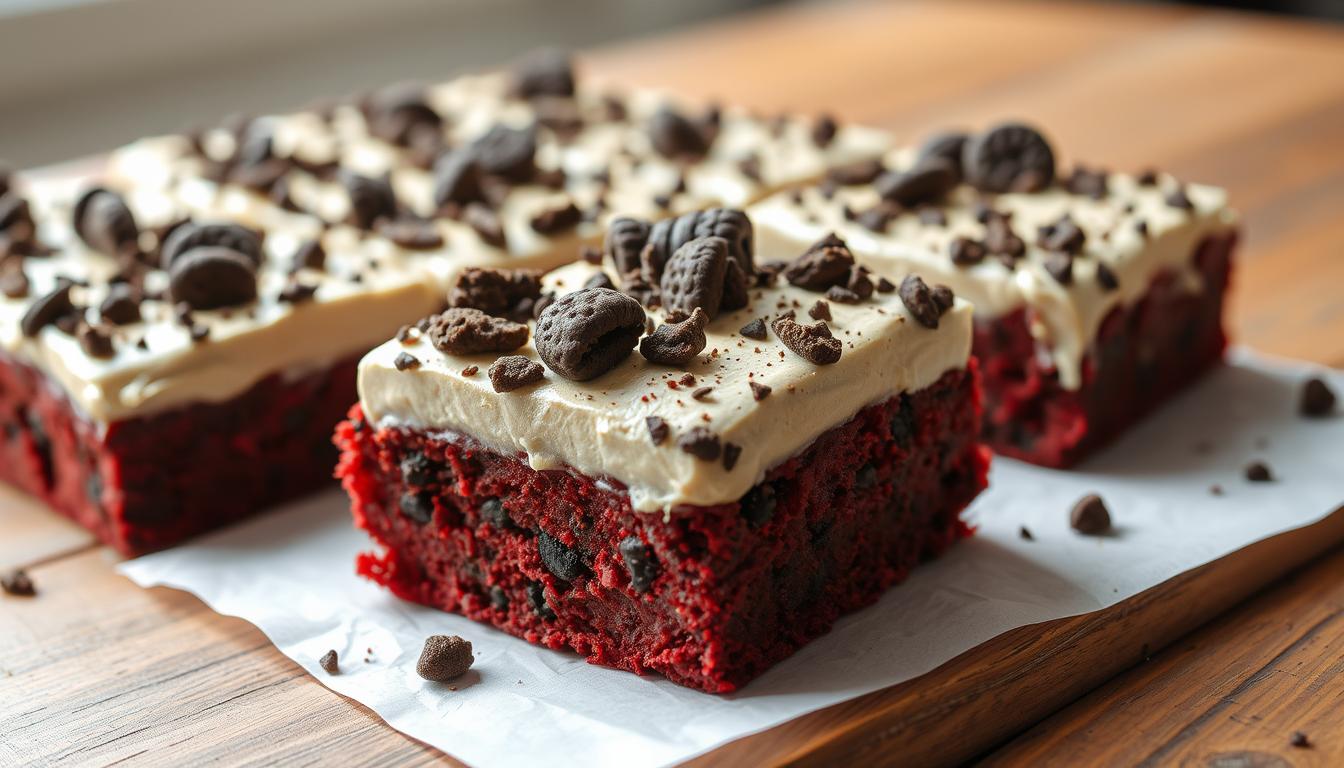 Cookies & Cream Red Velvet Brownies