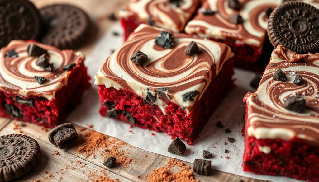 Cookies & Cream Red Velvet Brownies