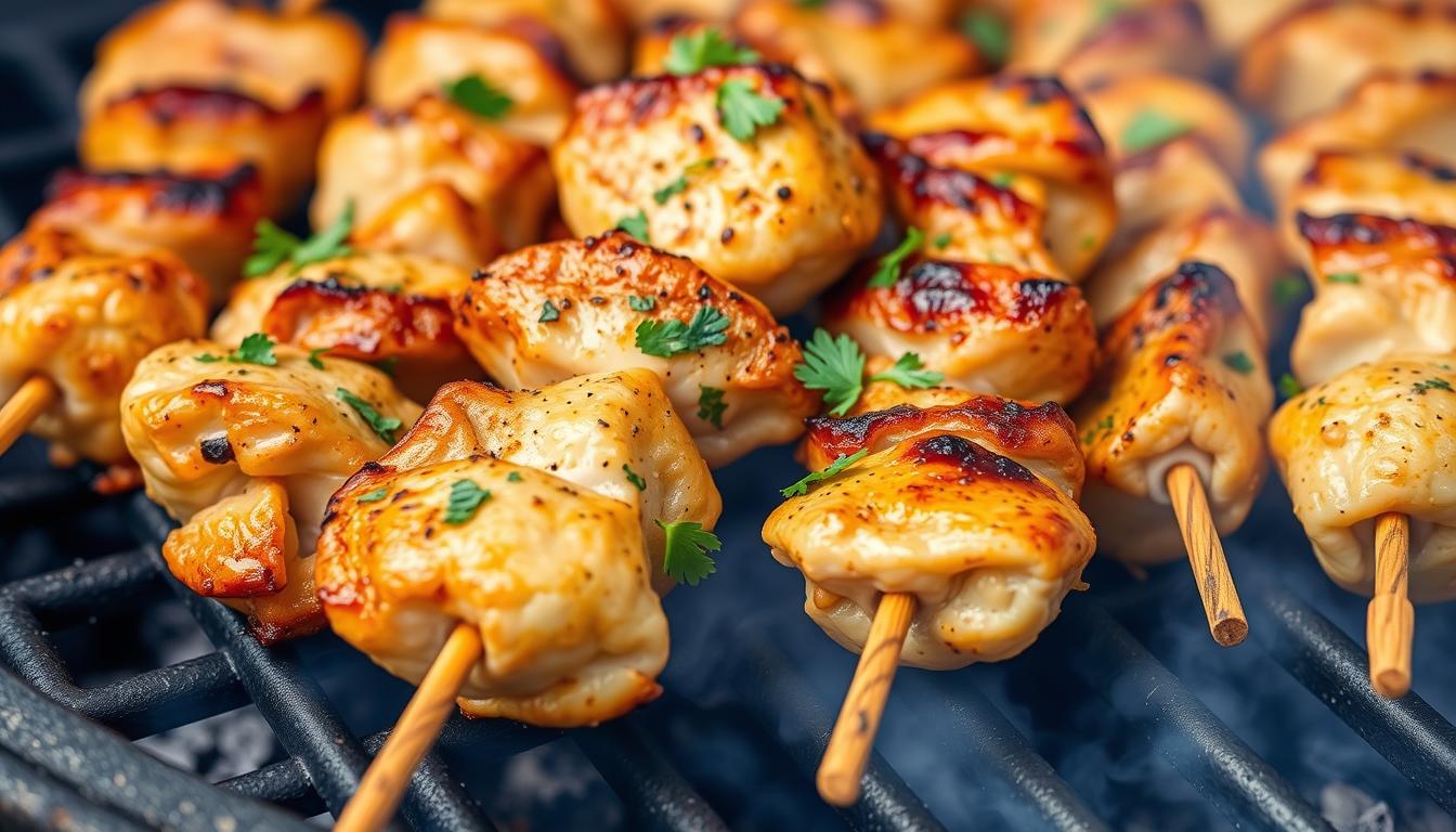 Garlic Parmesan Chicken Skewers