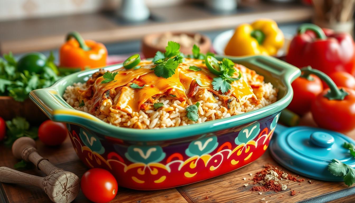 Mexican Chicken and Rice Bake