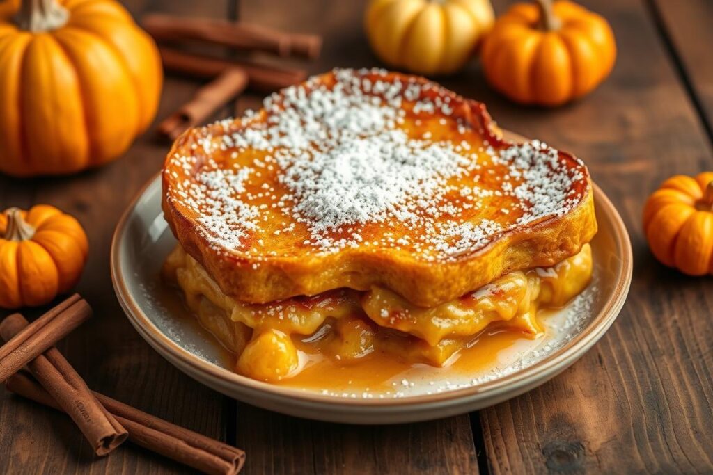 Perfectly baked pumpkin french toast casserole