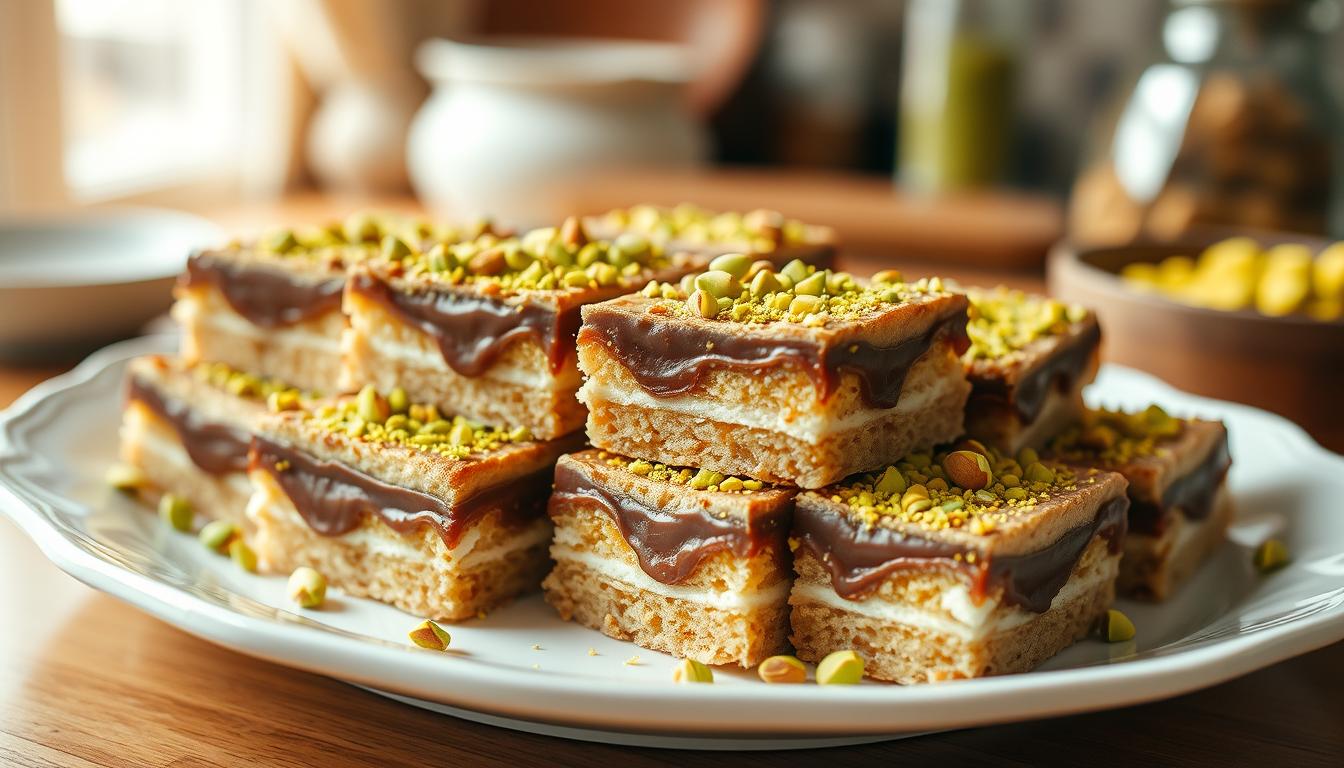 Post Image Pistachio Chocolate Knafeh Bars