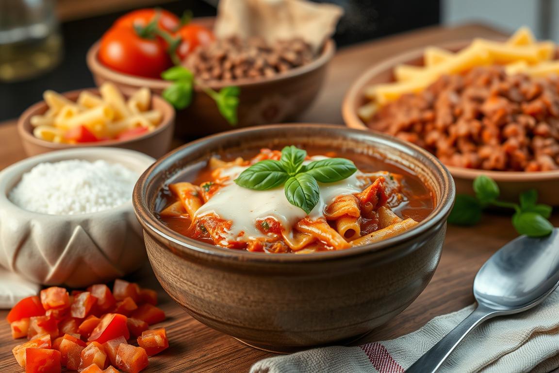 Slow Cooker Lasagna Soup