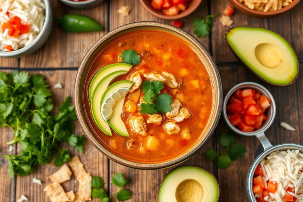 Southwestern Chicken Taco Soup Serving