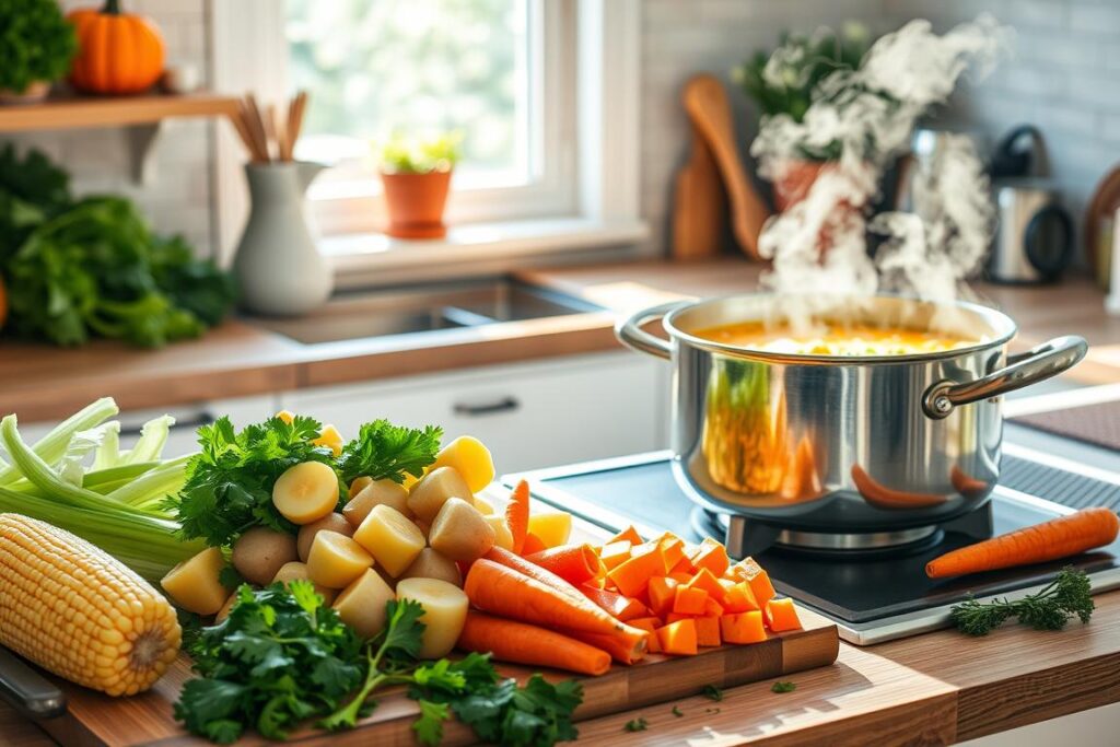 Vegan Chowder Preparation