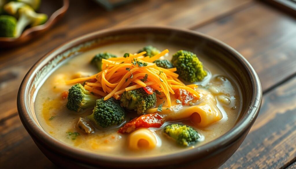 broccoli cheddar lasagna soup