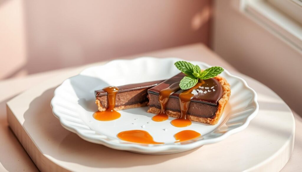 chocolate salted caramel tart