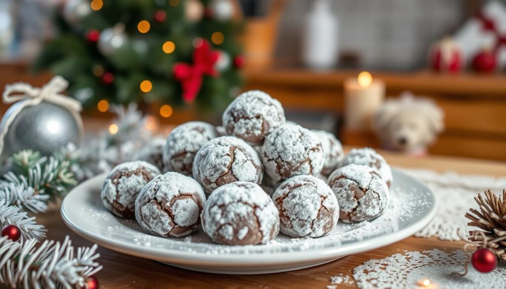 chocolate snowball cookies