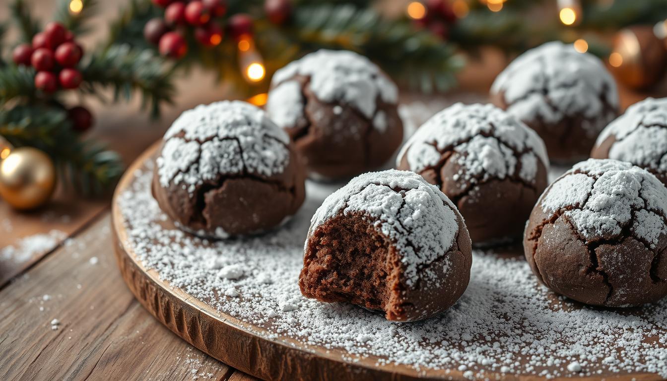 chocolate snowball cookies