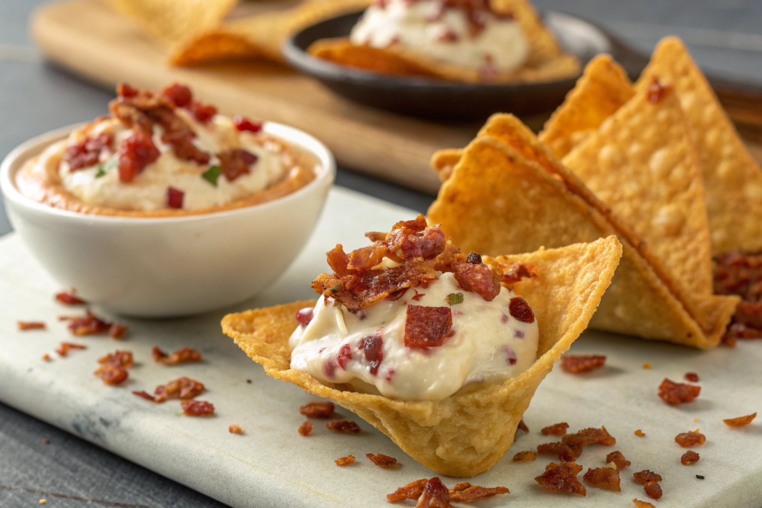 Cream Cheese and Bacon Stuffed Doritos