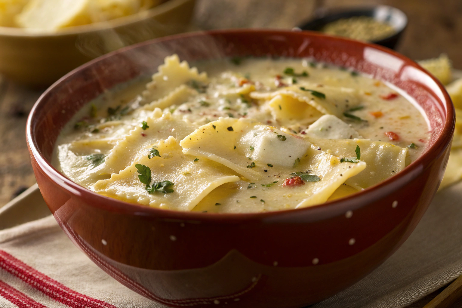 Creamy Alfredo Lasagna Soup