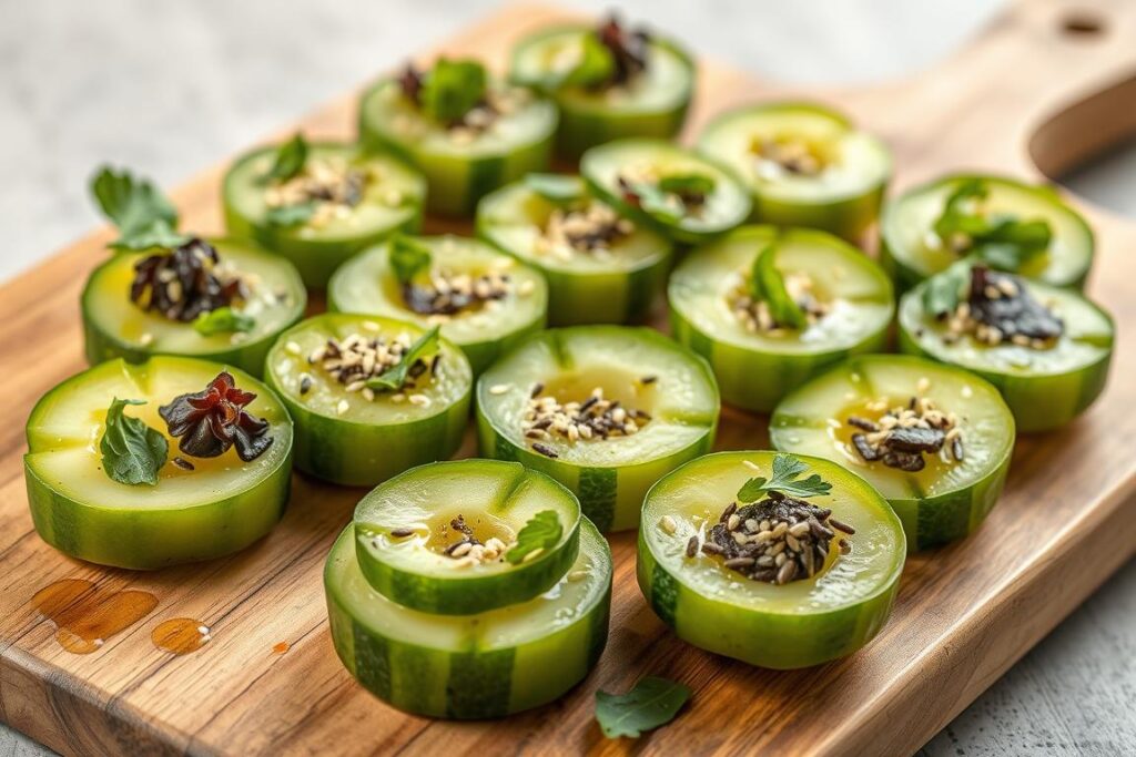 crisp cucumber bites