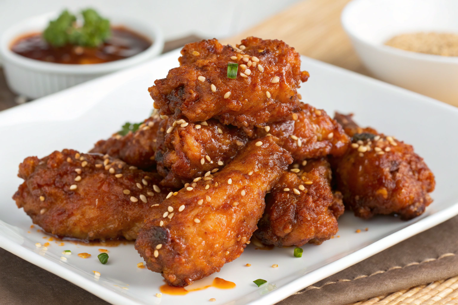 crispy spicy korean fried chicken