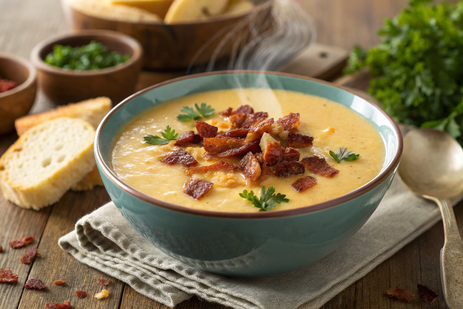 Delicious Cream of Bacon Soup: