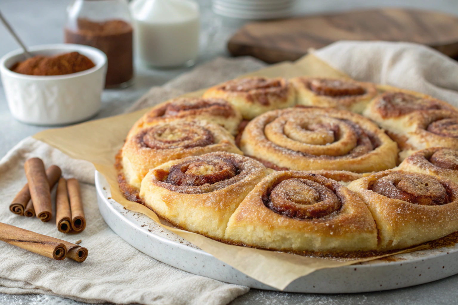 Easy Cinnamon-Sugar Crescent Roll Pizza | Sweet Breakfast