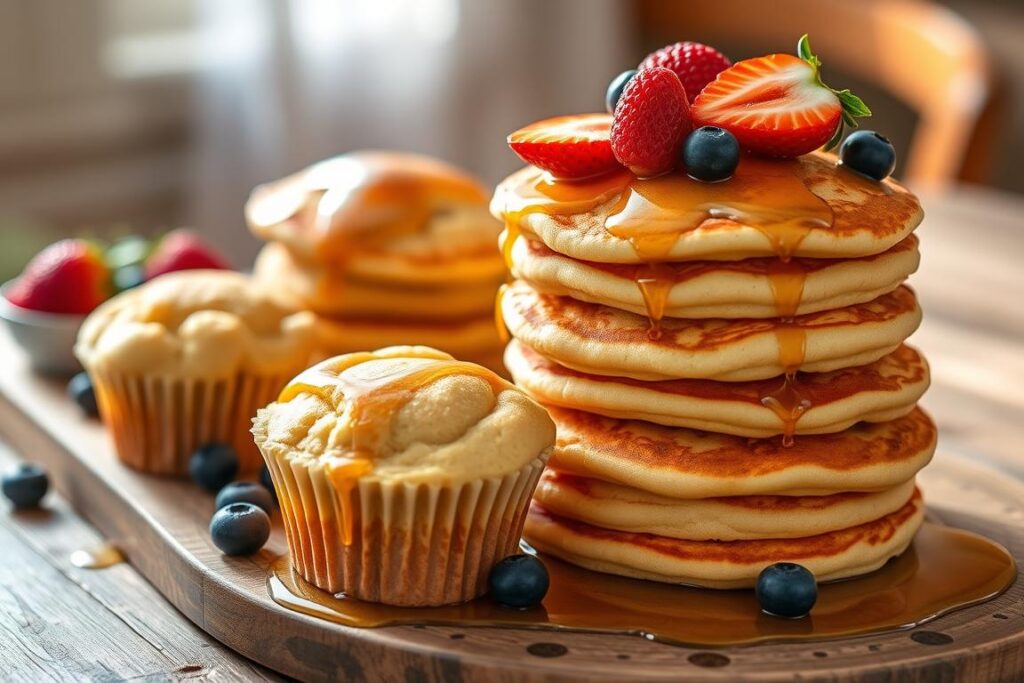 fluffy pancake muffins