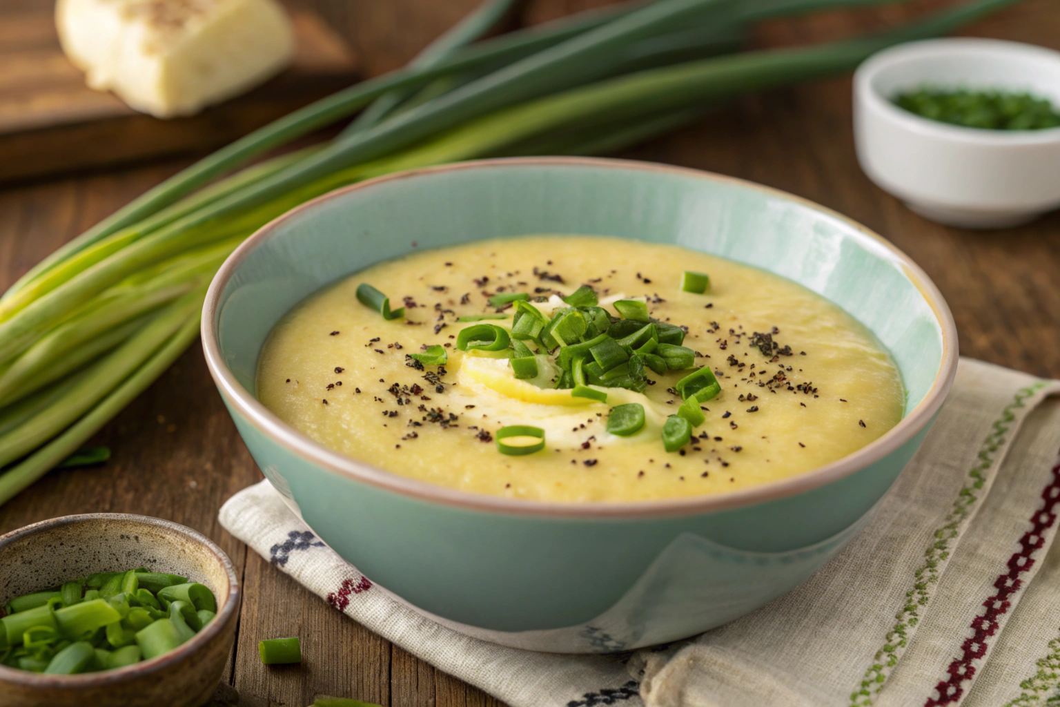 Healthy Leek & Potato Soup Without Cream