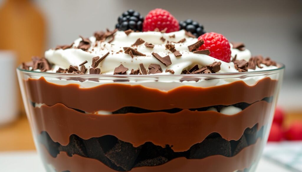 layered chocolate trifle