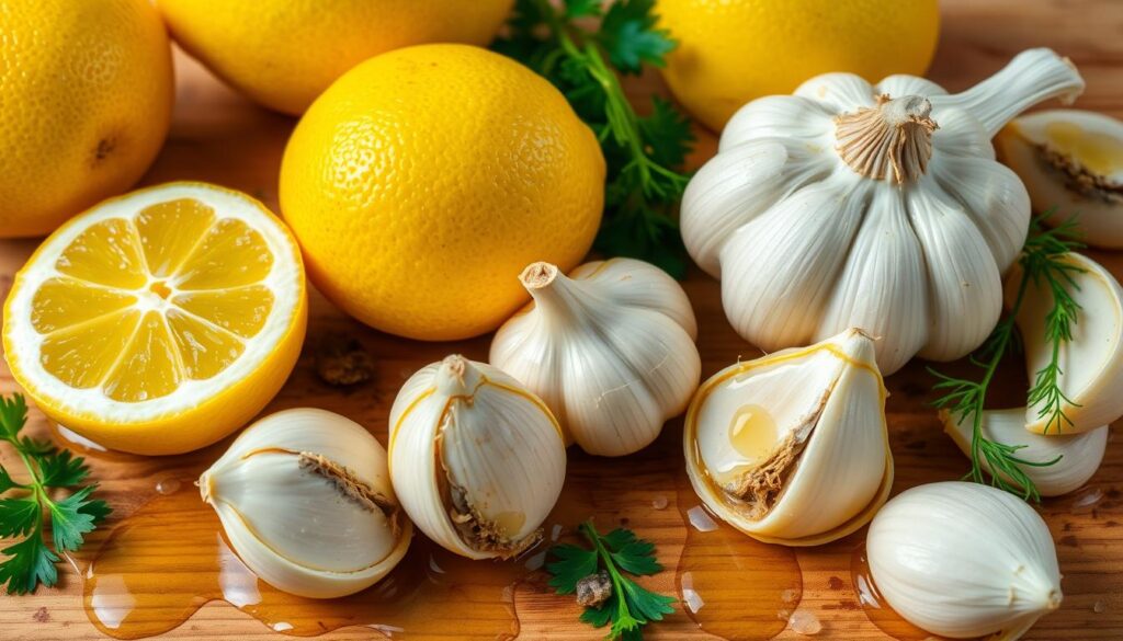 lemon garlic flavors