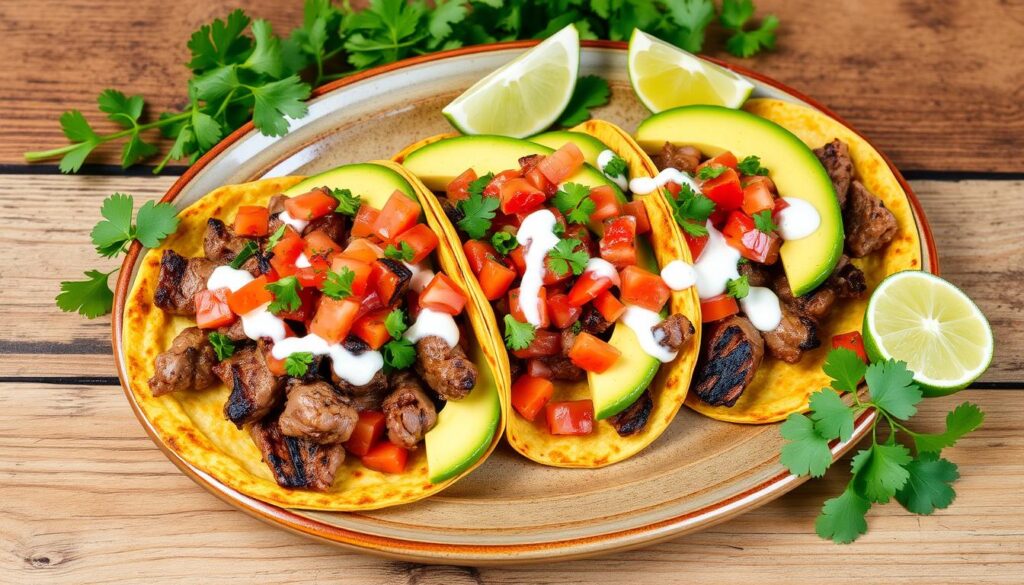 mexican tostadas de carne asada