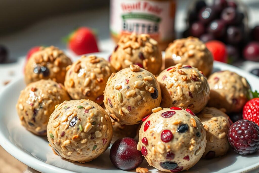 peanut butter and jelly energy balls