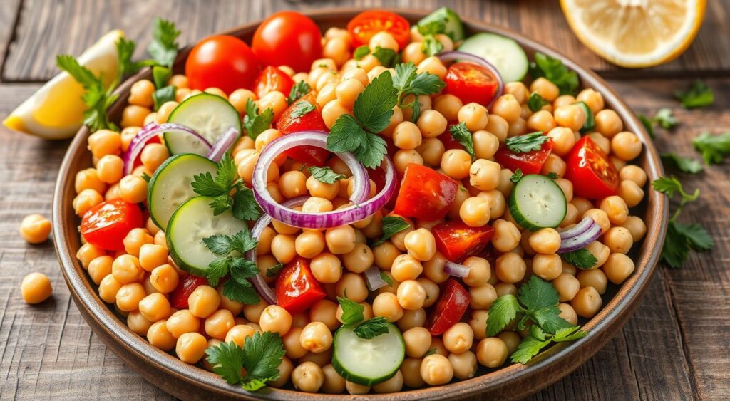 Chickpeas and Veggies Salad Ingredients