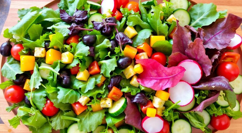 Colorful Salad Greens