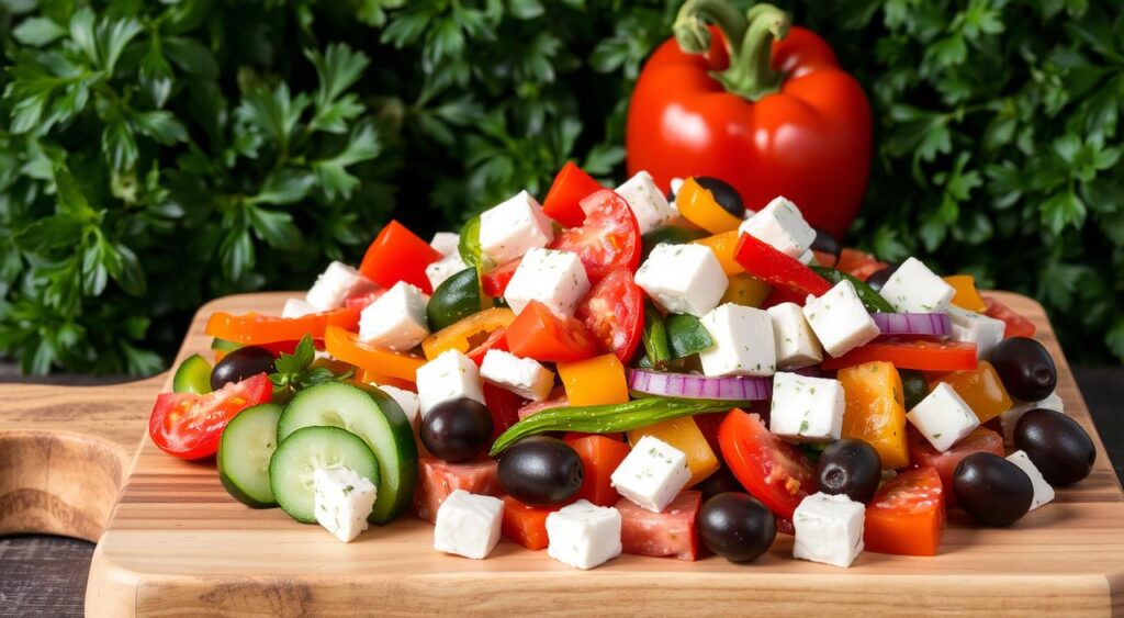 Fresh Greek Salad Vegetables