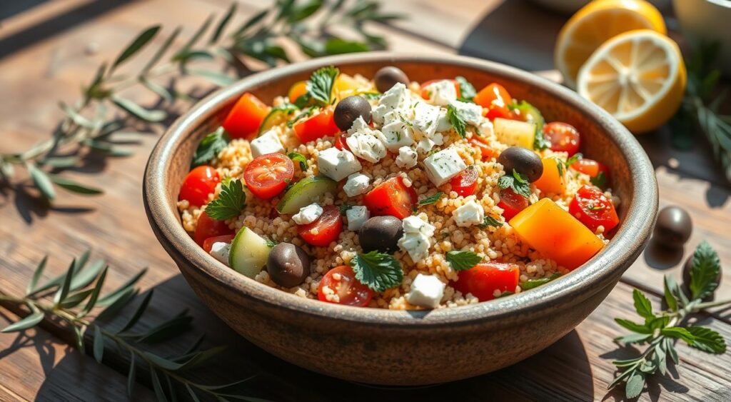 Greek Couscous Salad Presentation