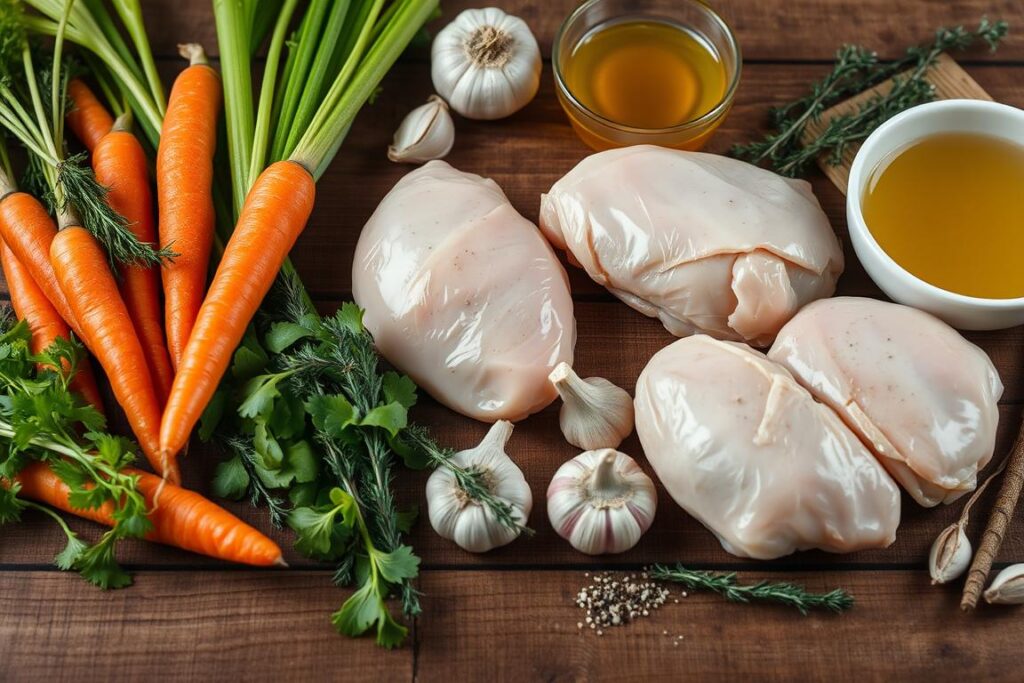 Ingredients for Crockpot Chicken Noodle Soup