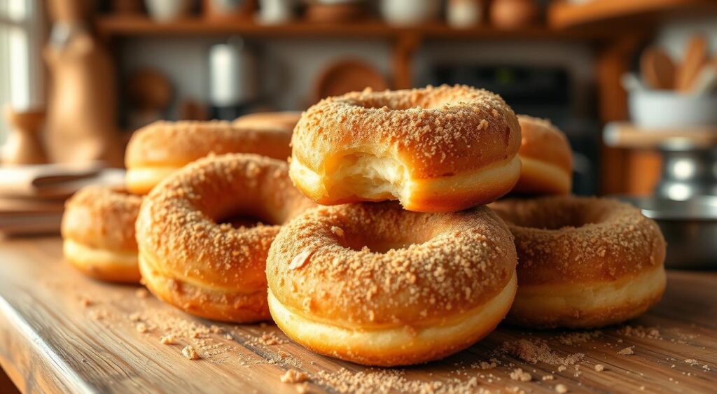 cinnamon sugar air fryer donuts