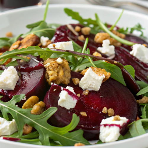 tasty roasted beet and goat cheese salad