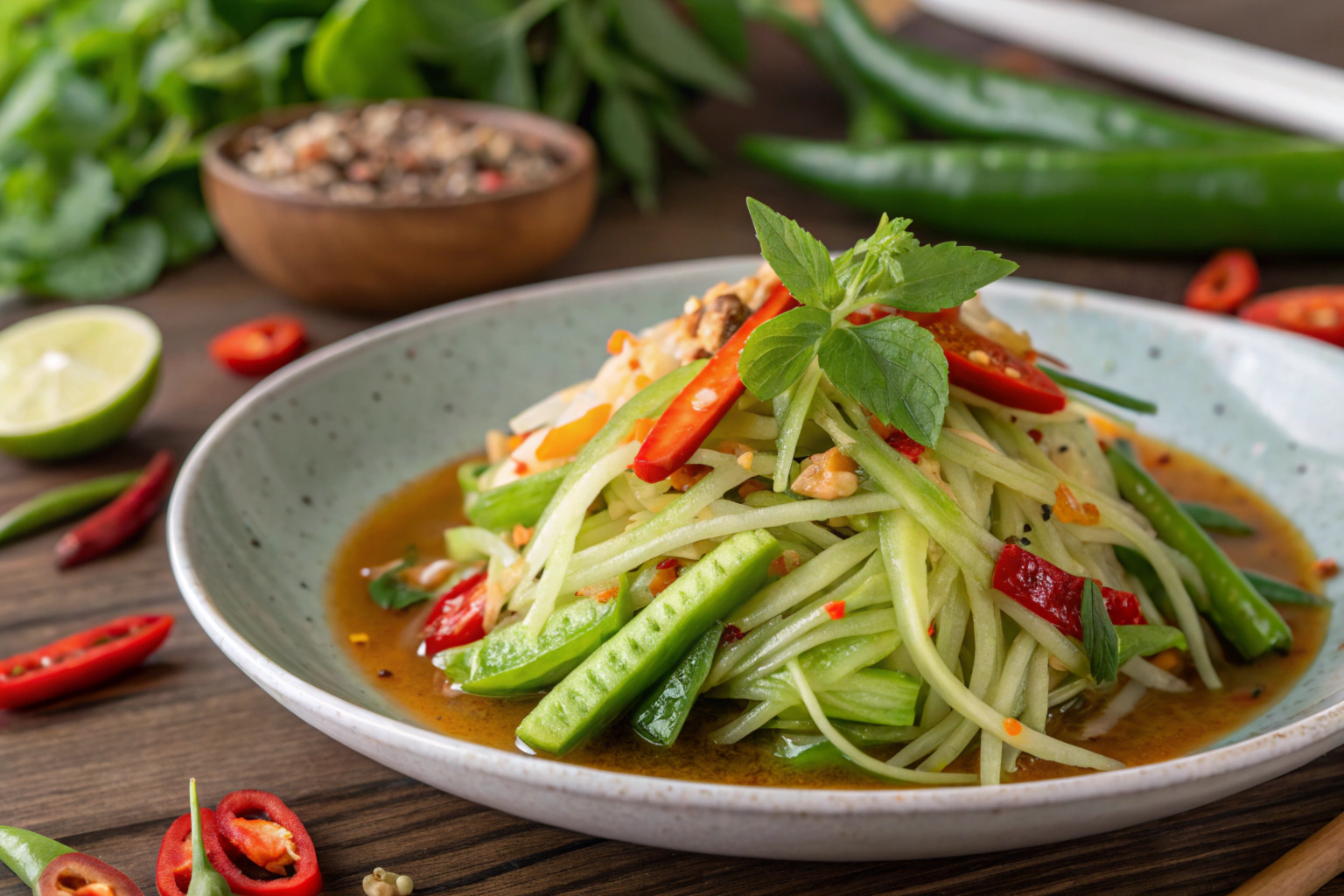 Discover the Taste of Thai Green Papaya Salad